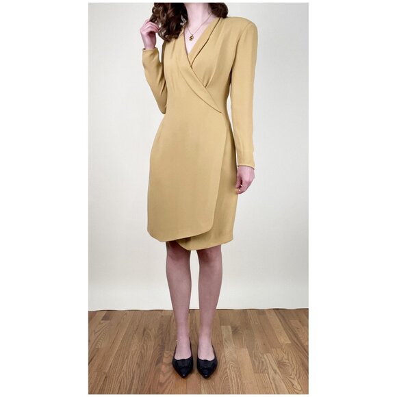 Vintage Giorgio Armani 80s 90s Blazer Dress Mini Midi Office Suit Old Money Luxe - Picture 1 of 9